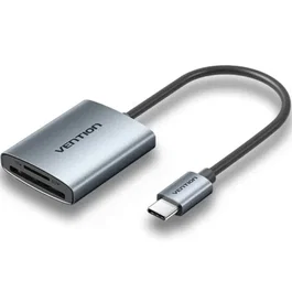 Vention Lector de Tarjetas 2 en 1 USB-C 3.0 SD/TF Gris